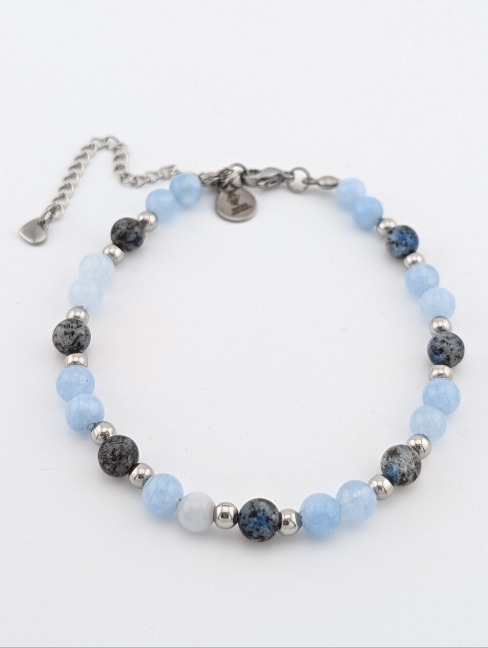 Aquamarine Beaded Gemstone Anklet